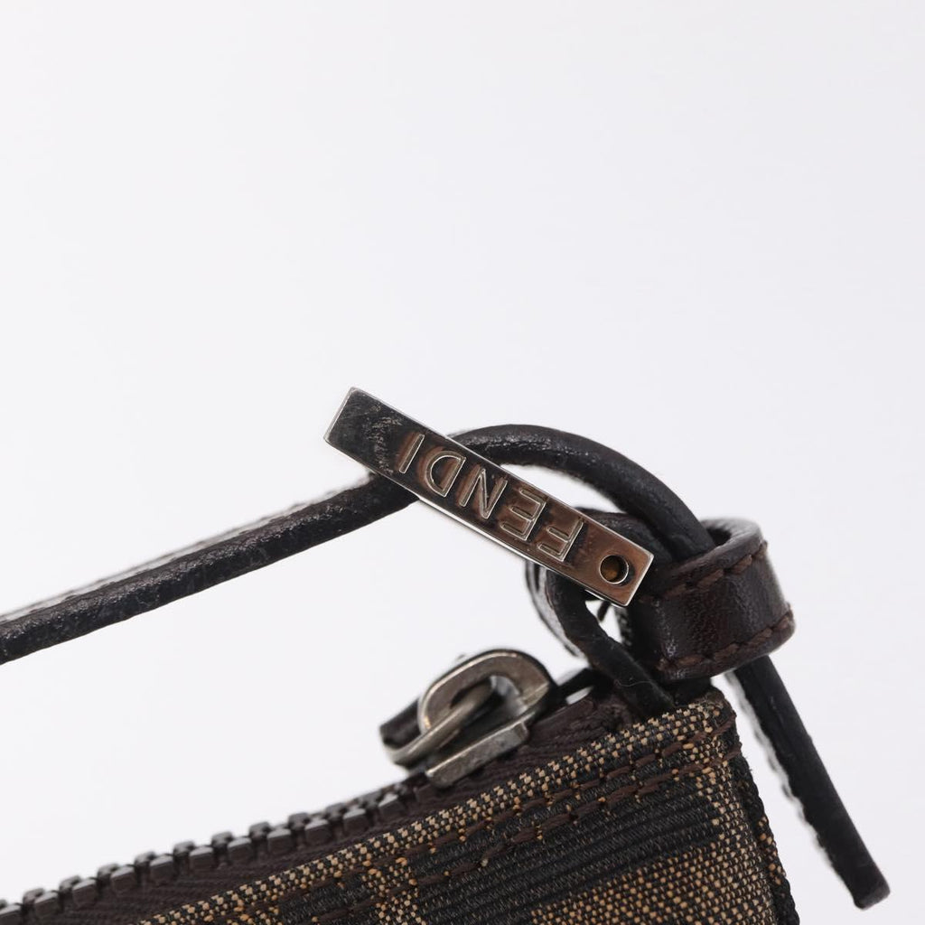 Fendi Brown Zucca Canvas Pochette strap
