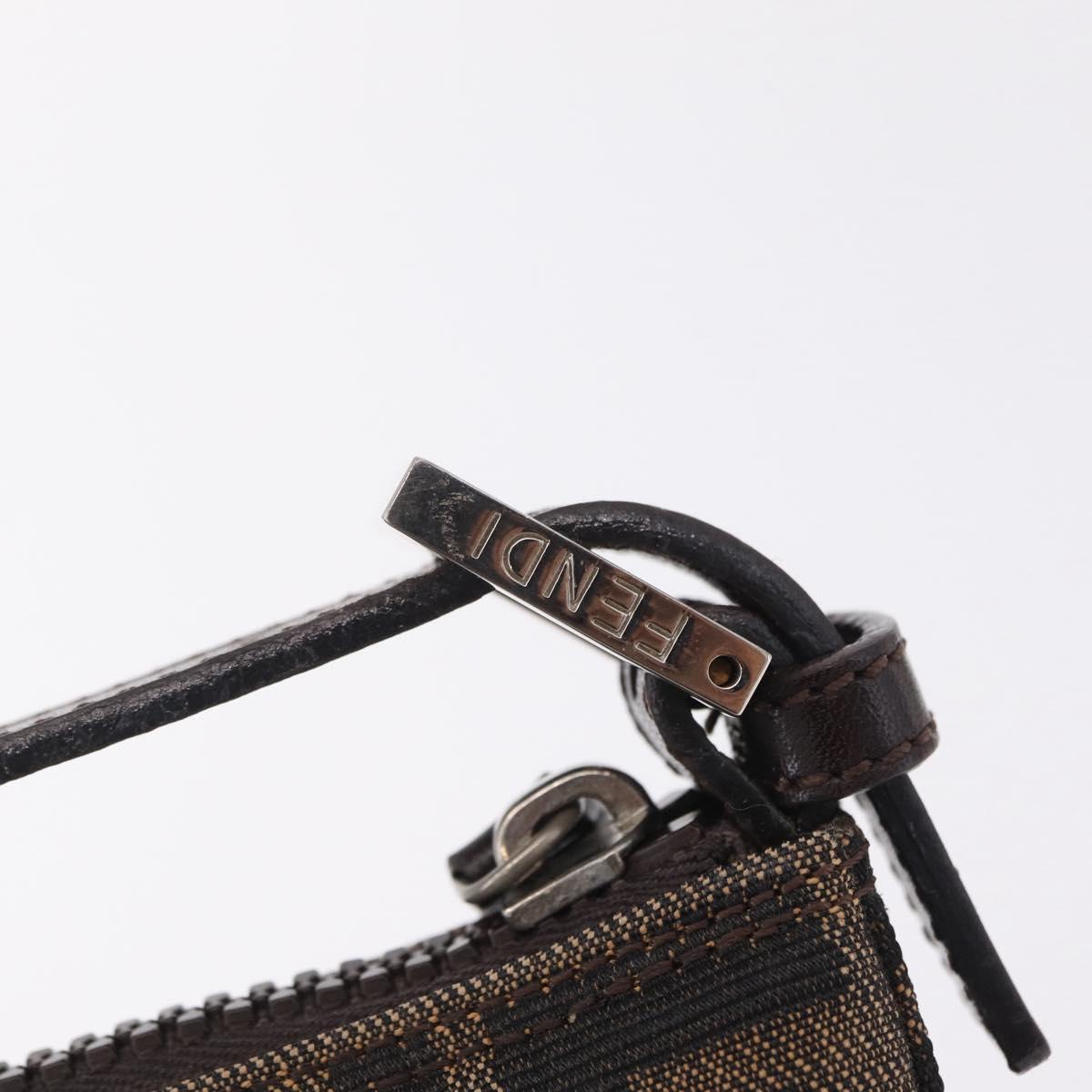 Fendi Brown Zucca Canvas Pochette strap