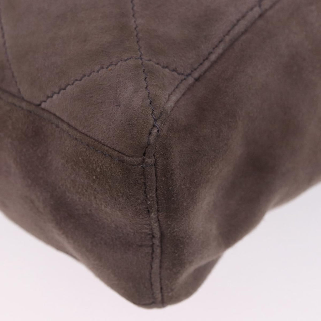 Prada Brown Suede Quilted Crossbody