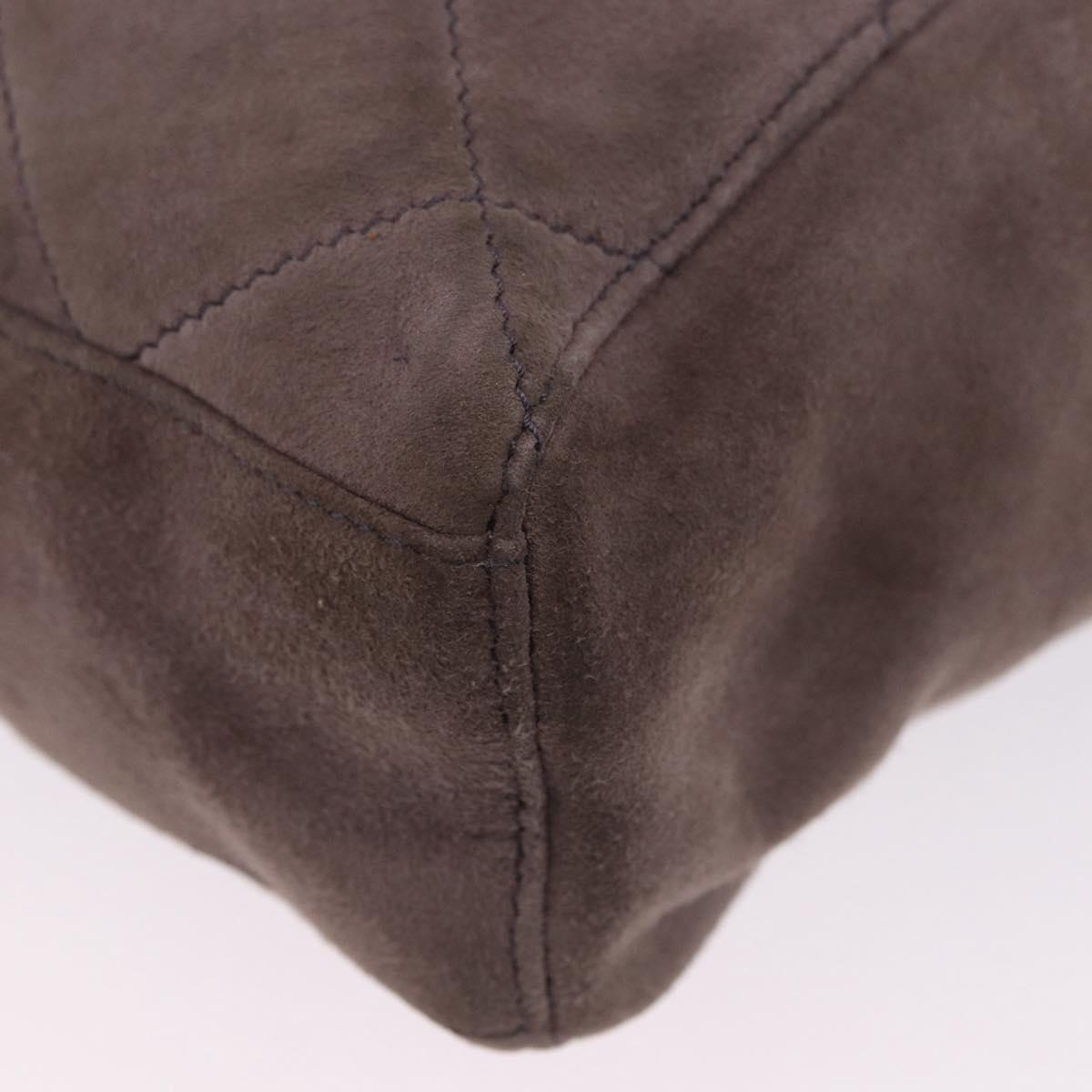 Prada Brown Suede Quilted Crossbody