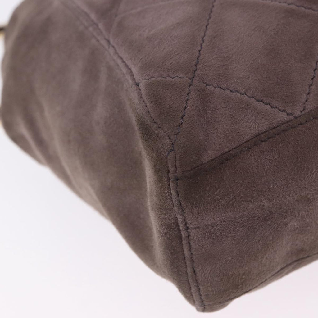 Prada Brown Suede Quilted Crossbody
