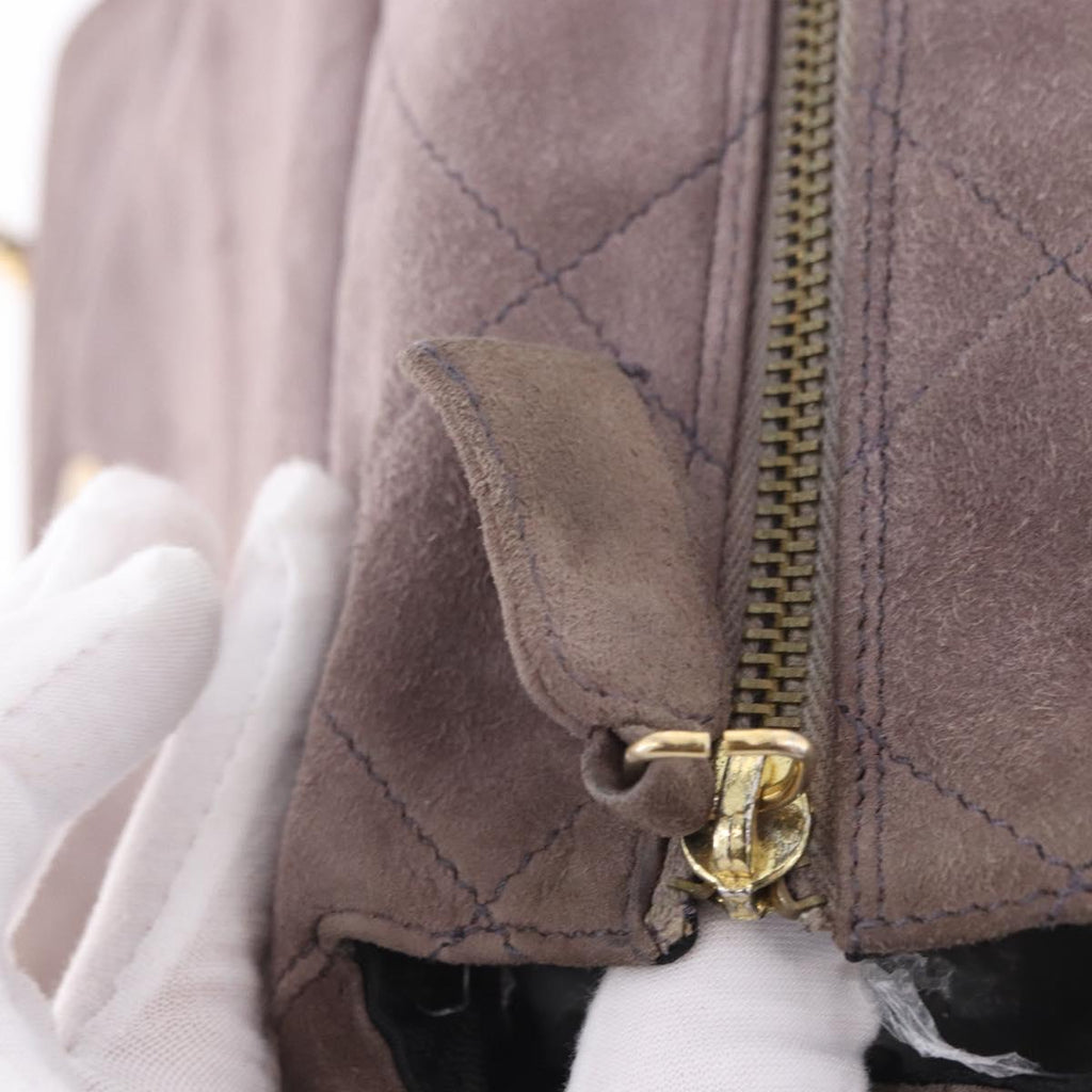 Prada Brown Suede Quilted Crossbody