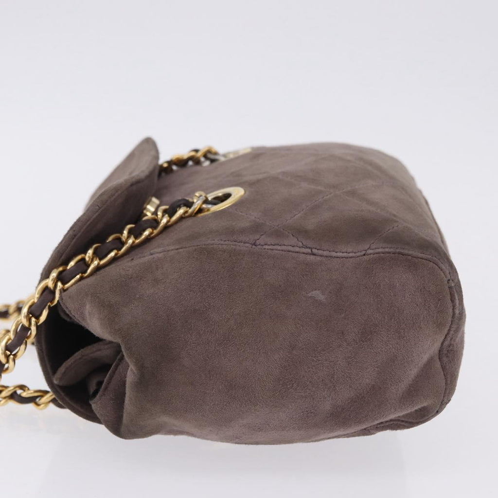 Prada Brown Suede Quilted Crossbody
