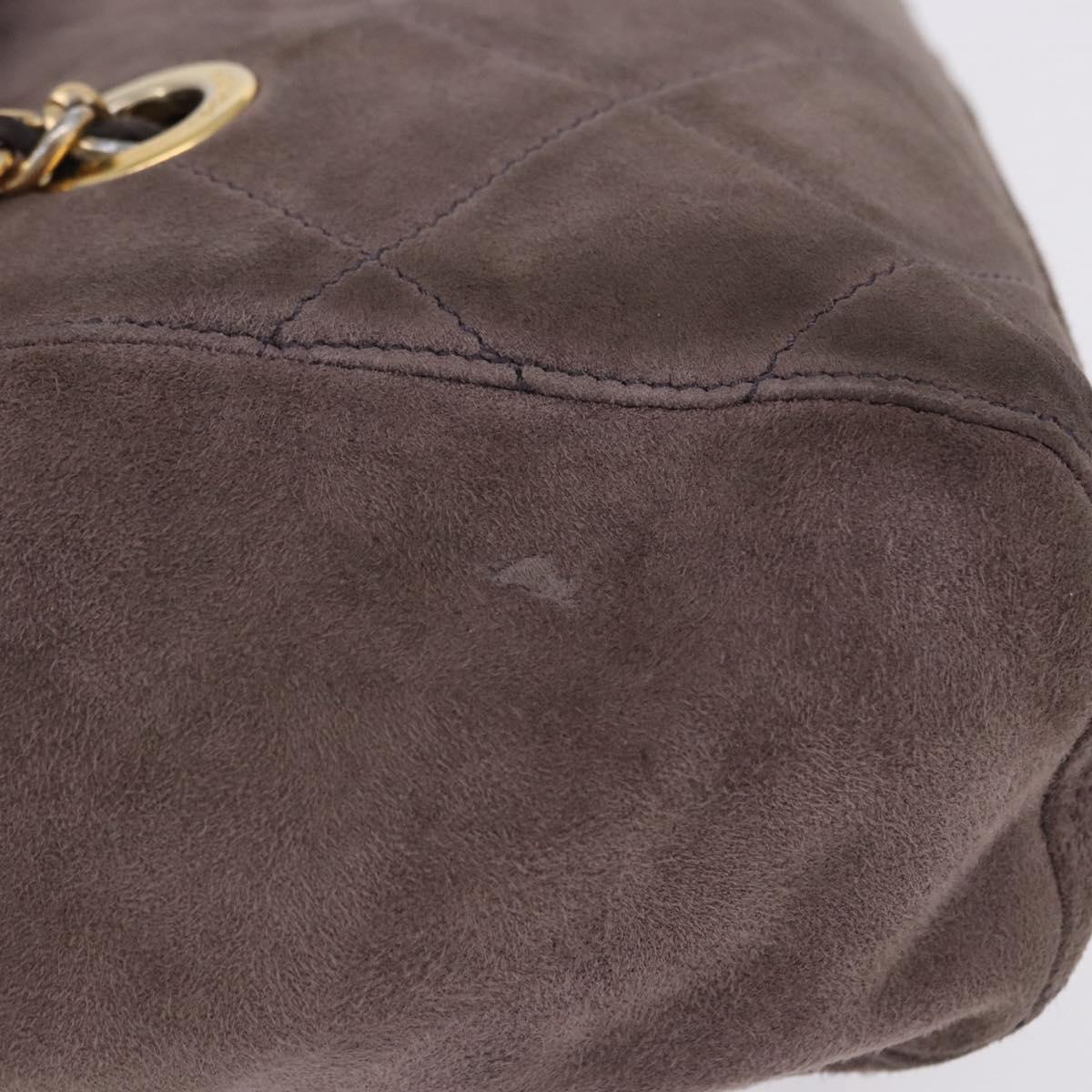 Prada Brown Suede Quilted Crossbody
