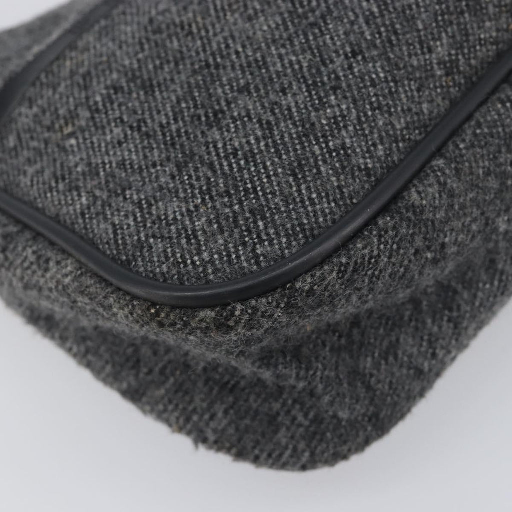Prada Grey Wool Shoulder Bag