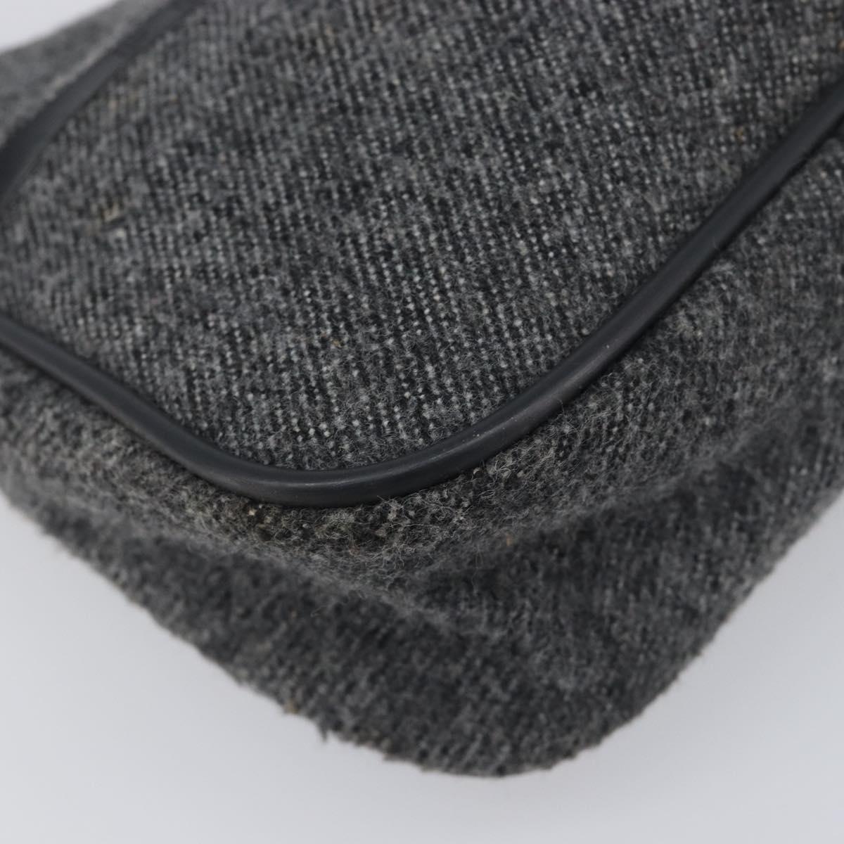 Prada Grey Wool Shoulder Bag