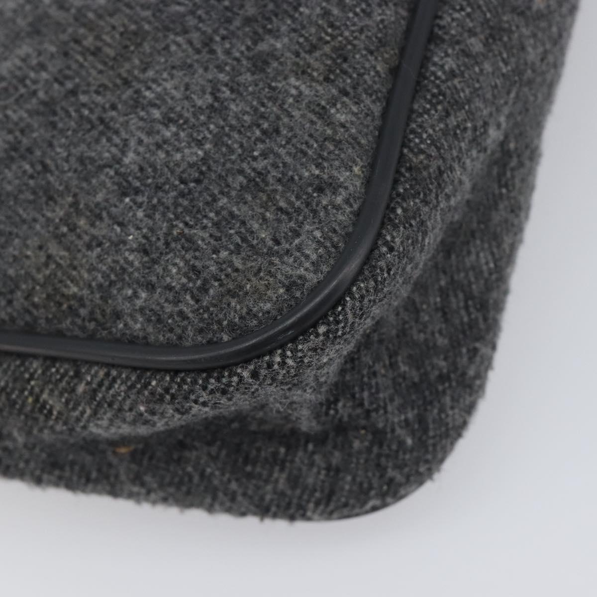 Prada Grey Wool Shoulder Bag