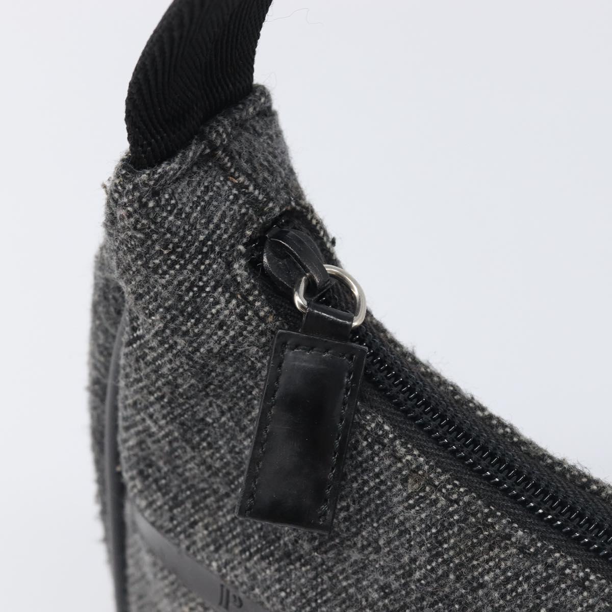 Prada Grey Wool Shoulder Bag