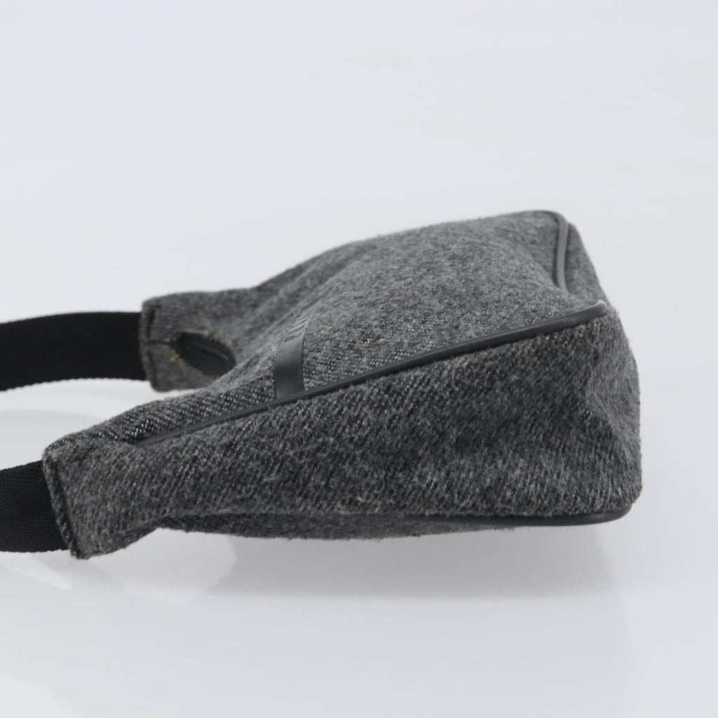 Prada Grey Wool Shoulder Bag