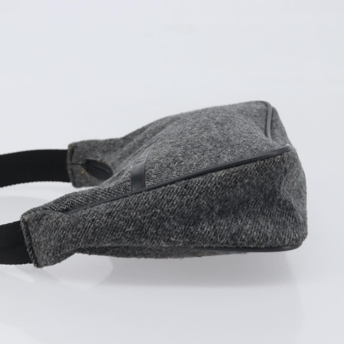 Prada Grey Wool Shoulder Bag
