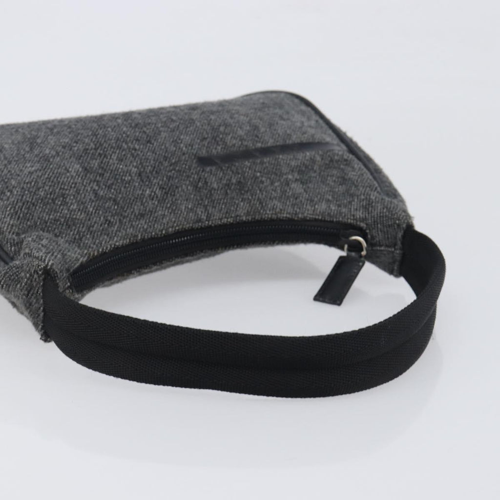 Prada Grey Wool Shoulder Bag