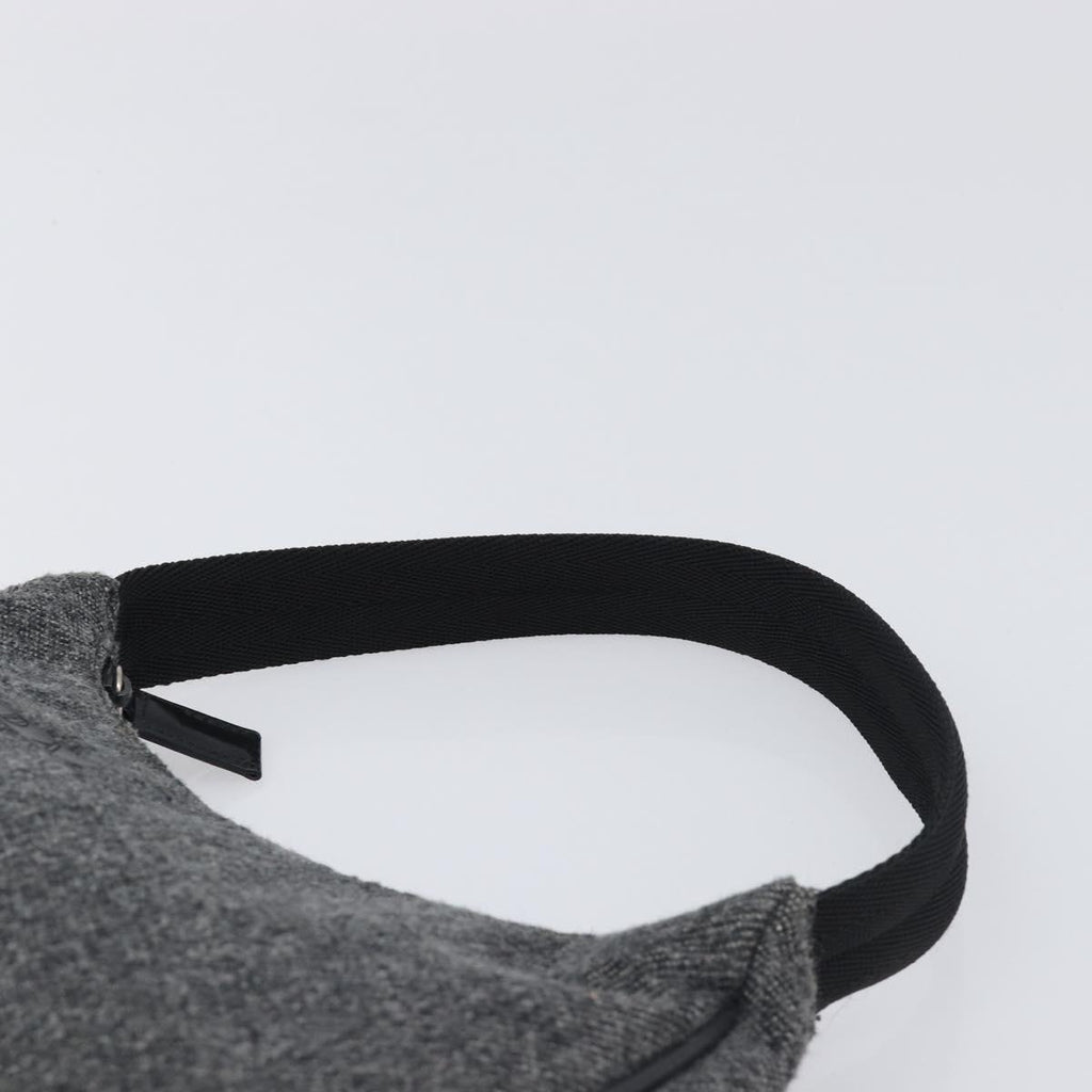 Prada Grey Wool Shoulder Bag