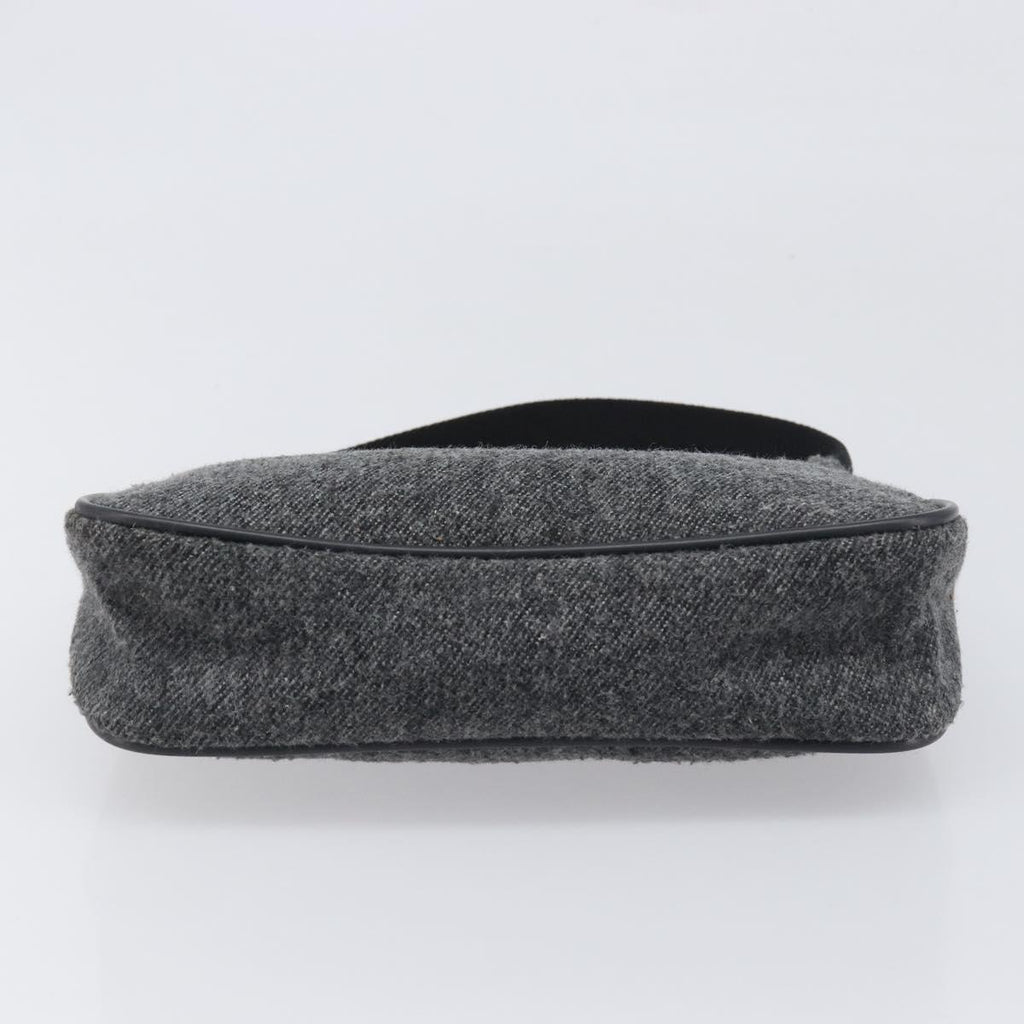 Prada Grey Wool Shoulder Bag
