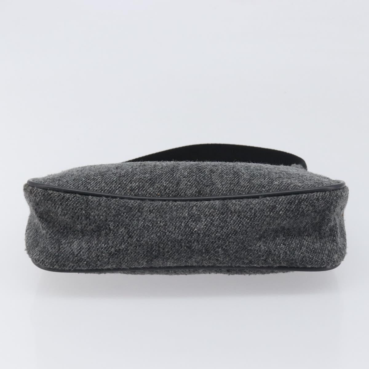 Prada Grey Wool Shoulder Bag