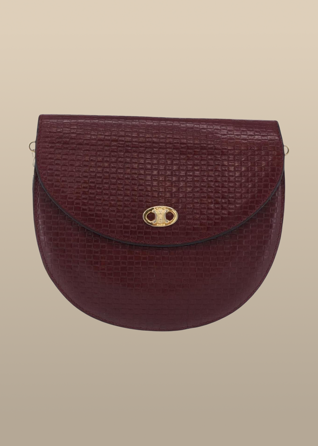 Celine Burgundy Rounded Crossbody