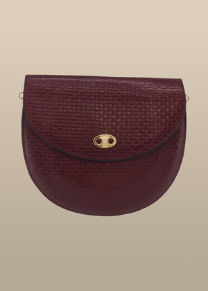 Celine Burgundy Rounded Crossbody