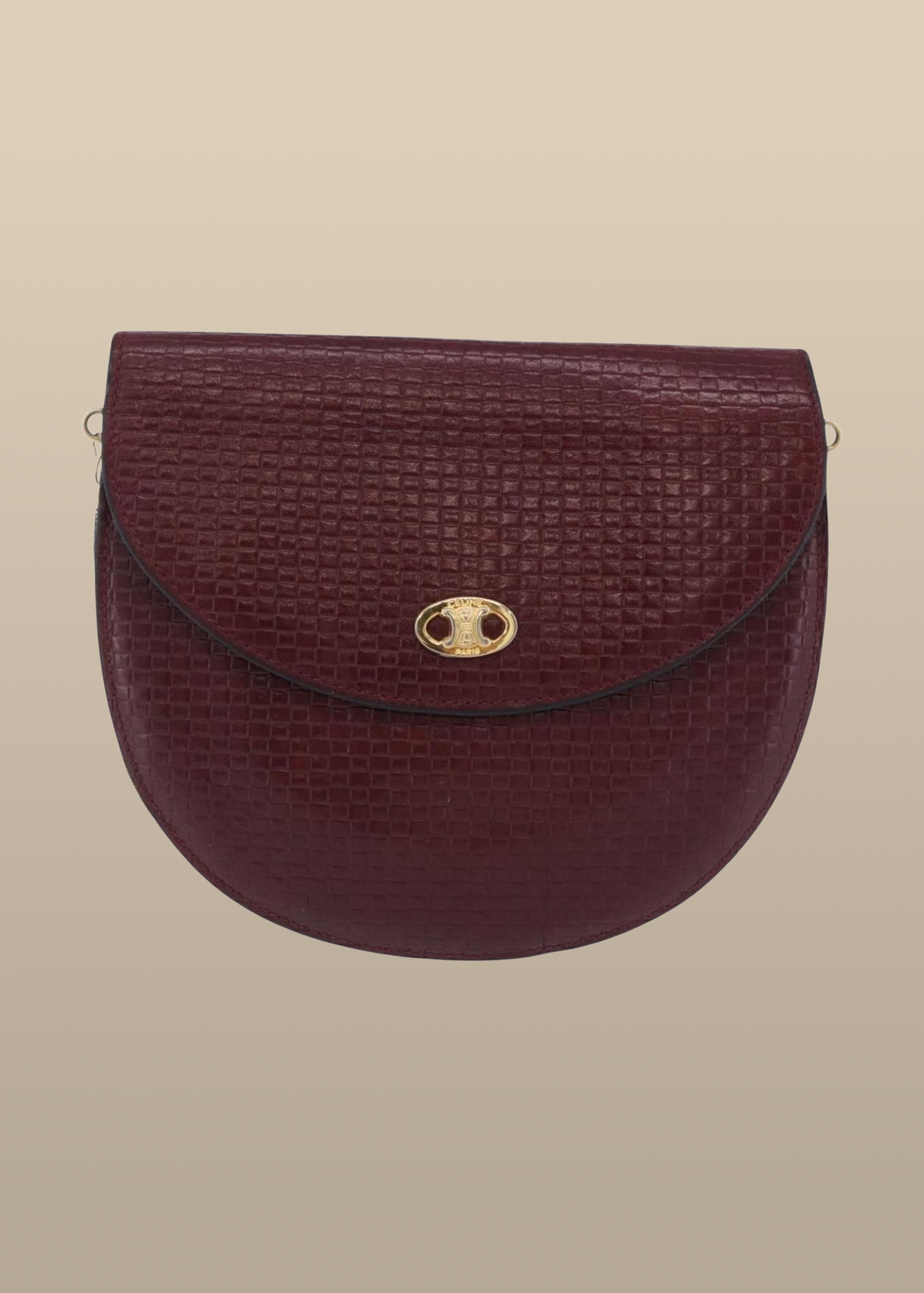 Celine Burgundy Rounded Crossbody