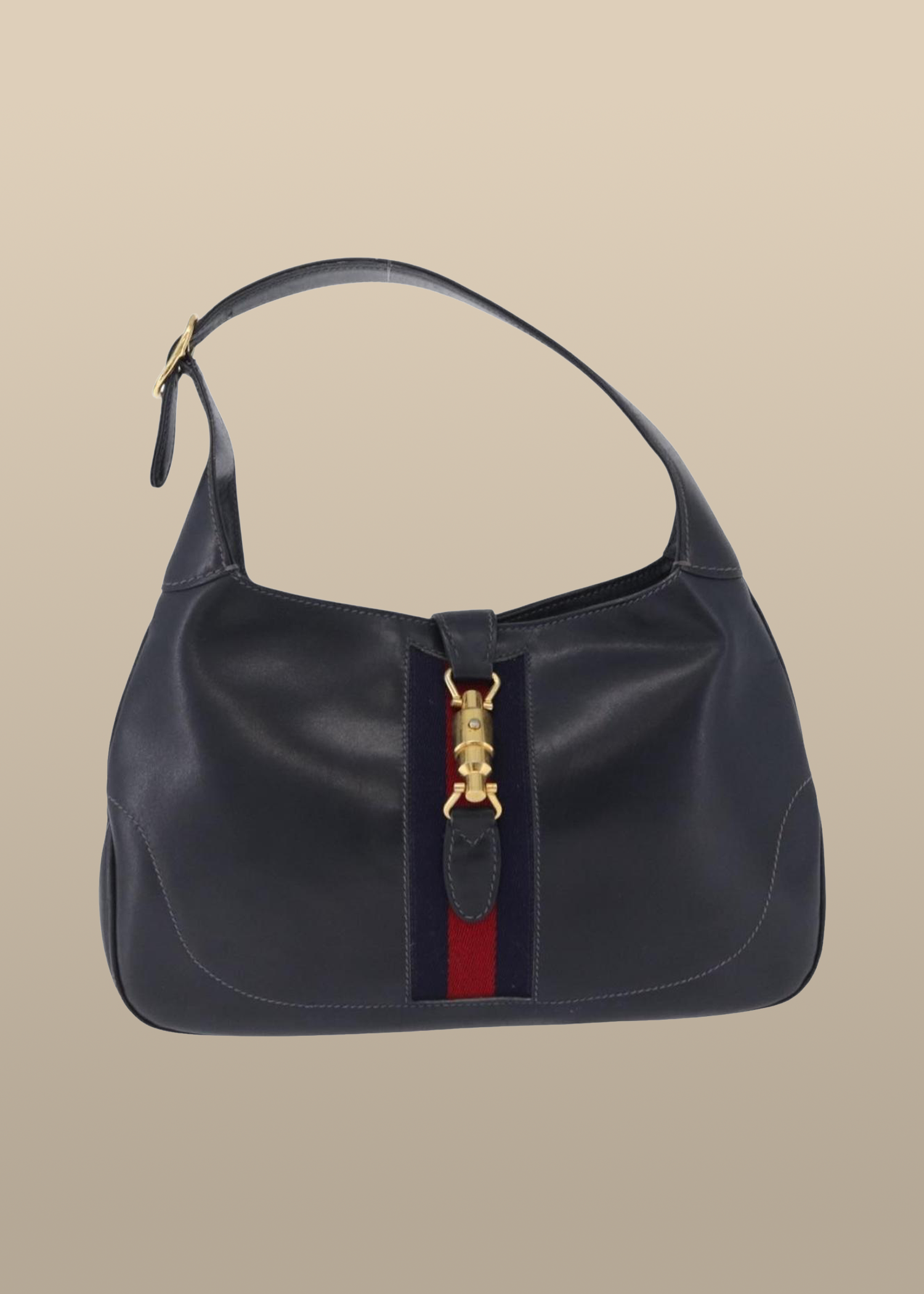 Gucci Navy Leather Jackie