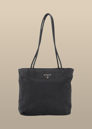 Prada Small Black Nylon Tote