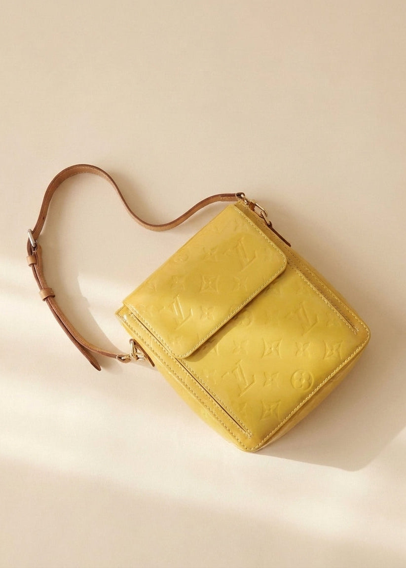 Louis Vuitton Yellow Vernis Handbag