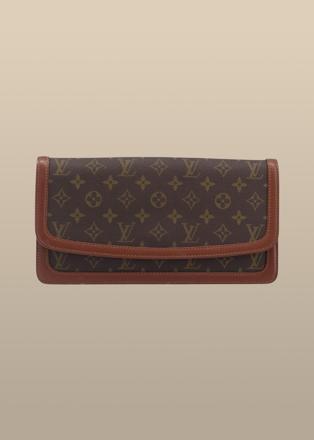 Louis Vuitton Monogram Brown Trimmed Clutch