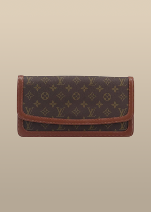 Louis Vuitton Monogram Brown Trimmed Clutch