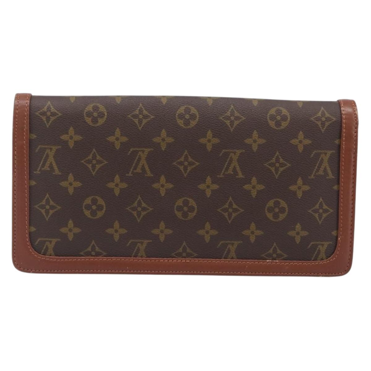 Louis Vuitton Monogram Brown Trimmed Clutch