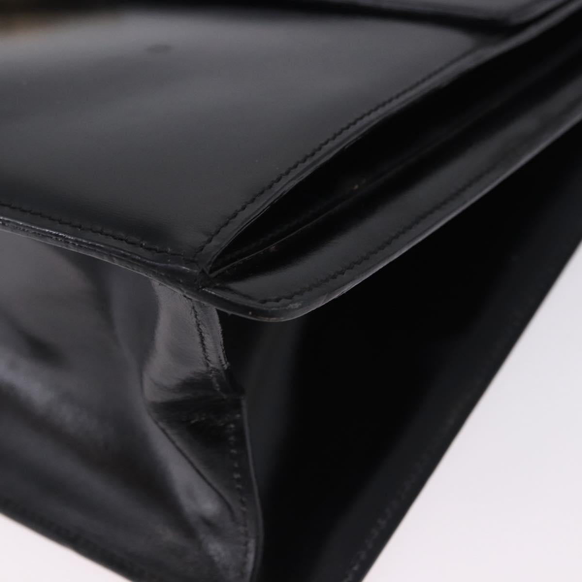 Celine Black Leather Shoulder Bag