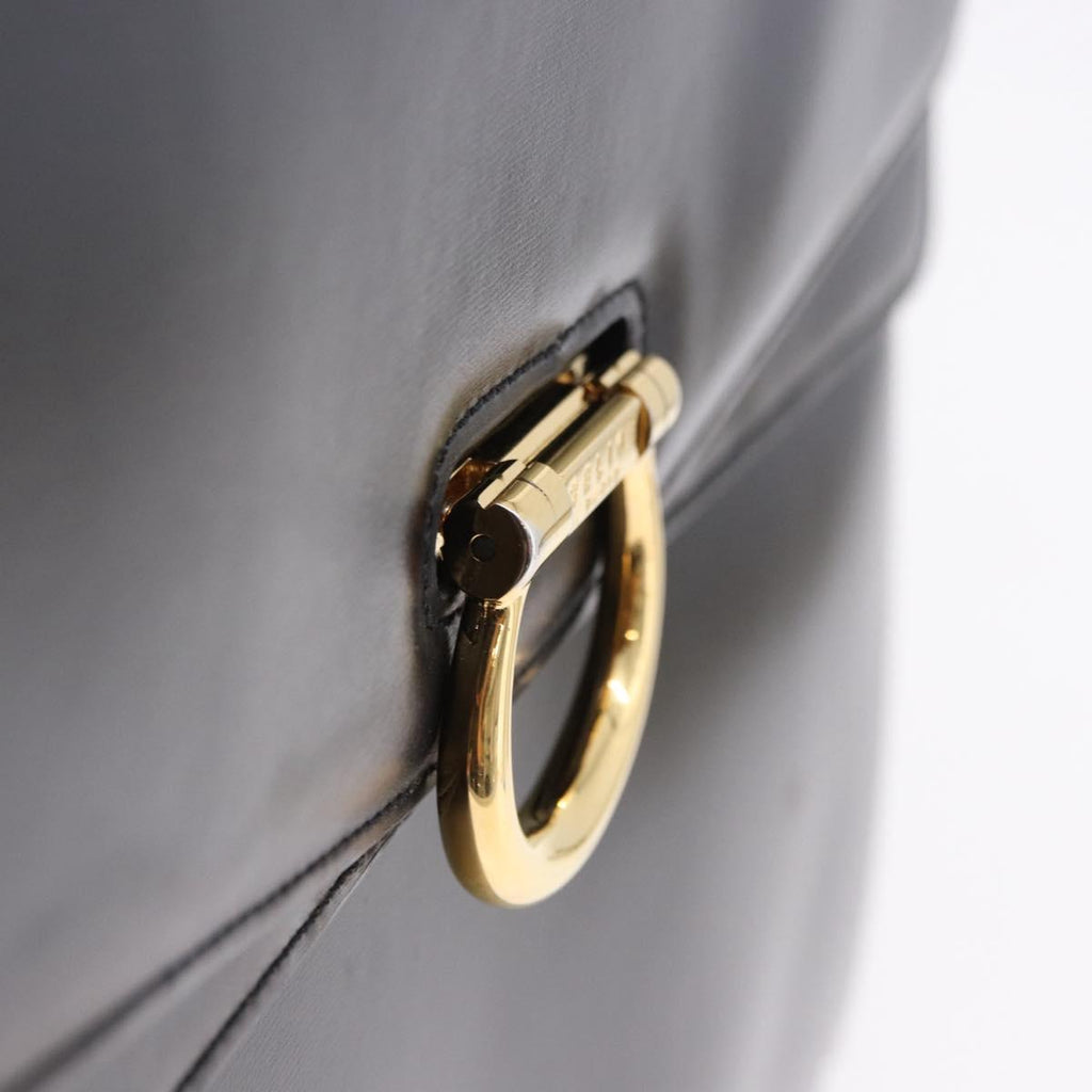 Celine Black Leather Shoulder Bag