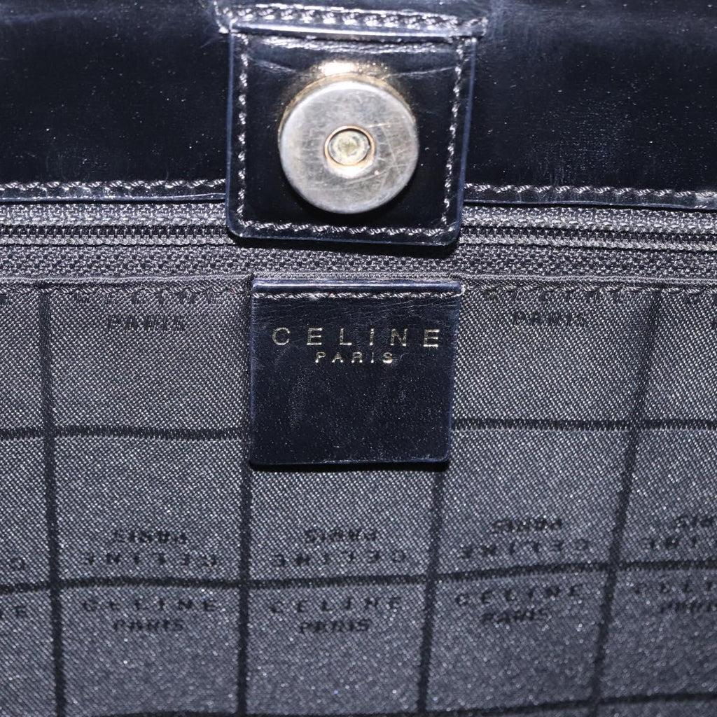 Celine Black Leather Shoulder Bag