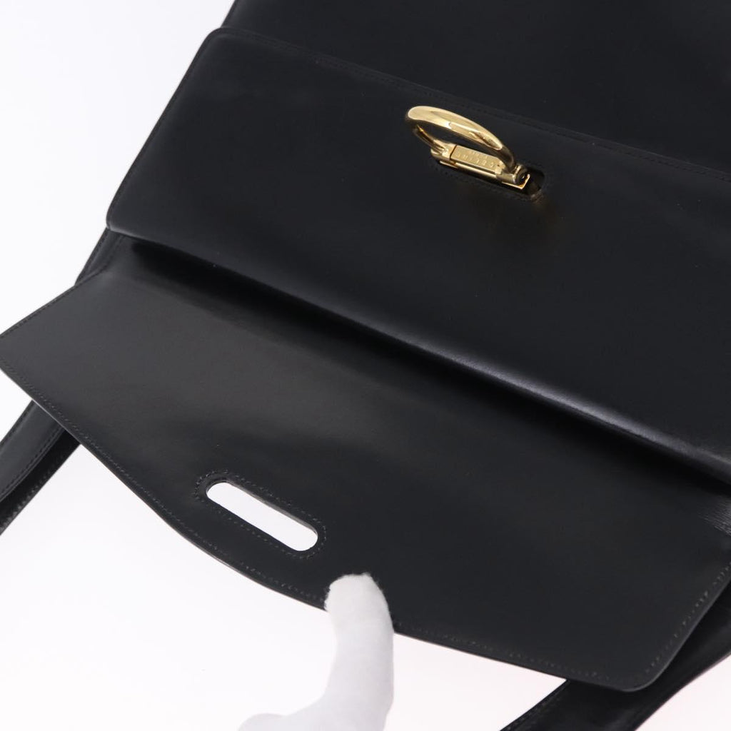Celine Black Leather Shoulder Bag