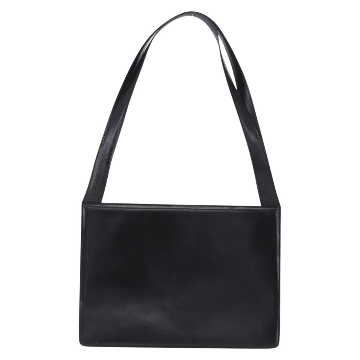 Celine Black Leather Shoulder Bag