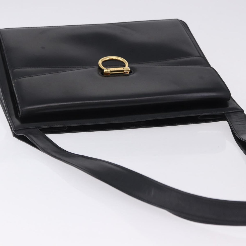 Celine Black Leather Shoulder Bag