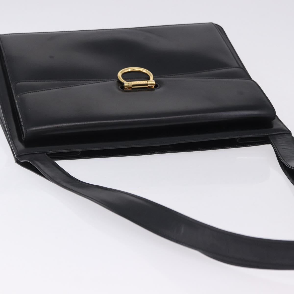 Celine Black Leather Shoulder Bag