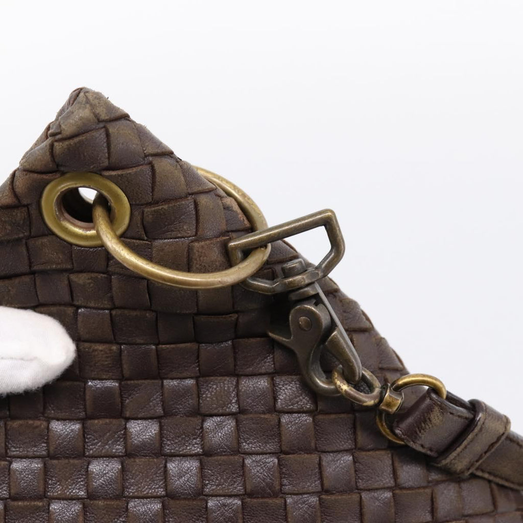 Bottega Veneta Intrecciato Brown Shoulder Bag