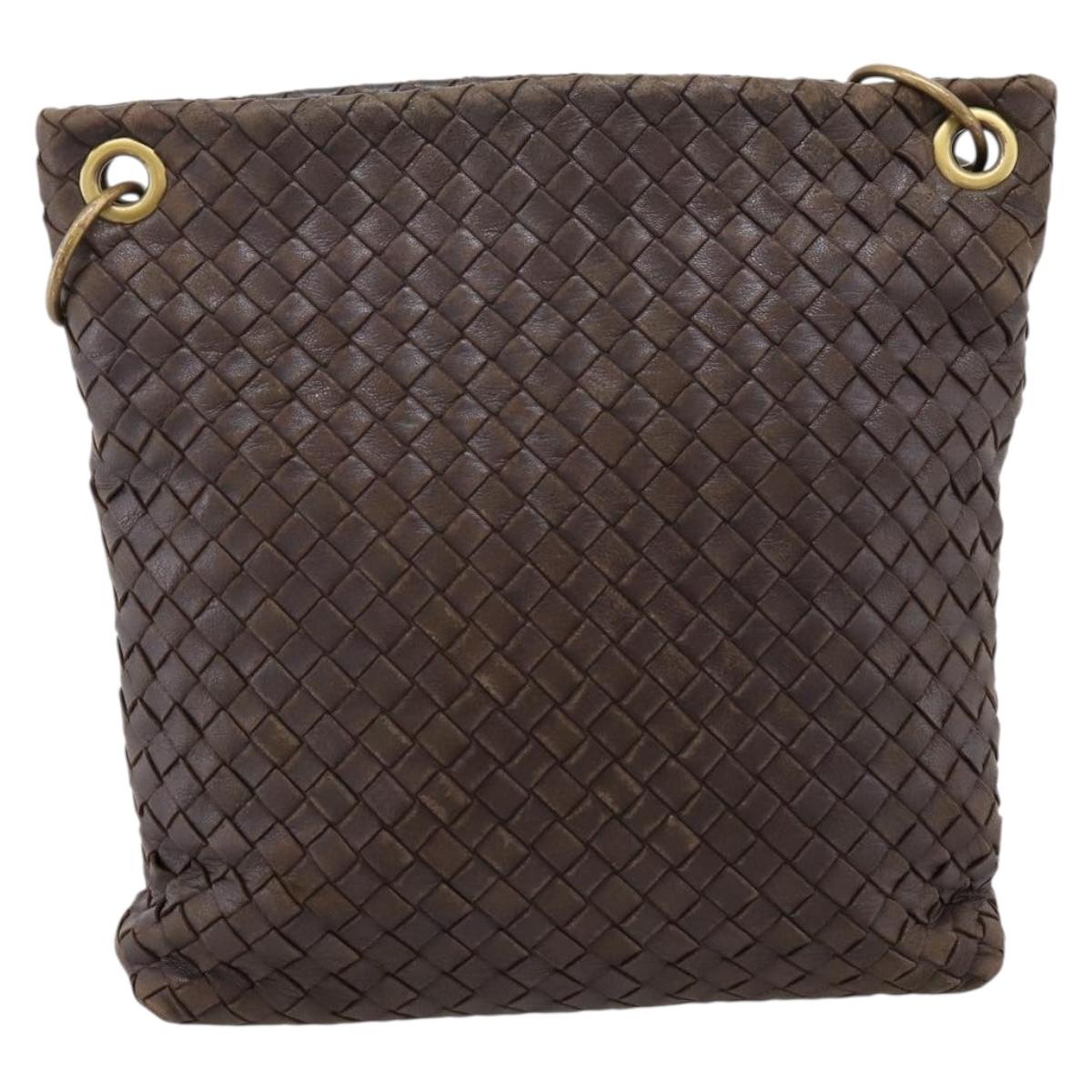 Bottega Veneta Intrecciato Brown Shoulder Bag