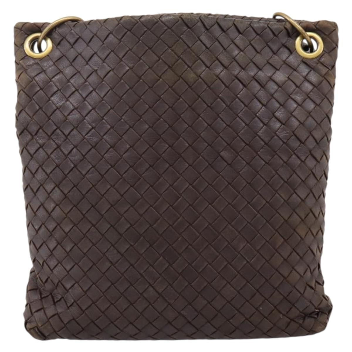 Bottega Veneta Intrecciato Brown Shoulder Bag