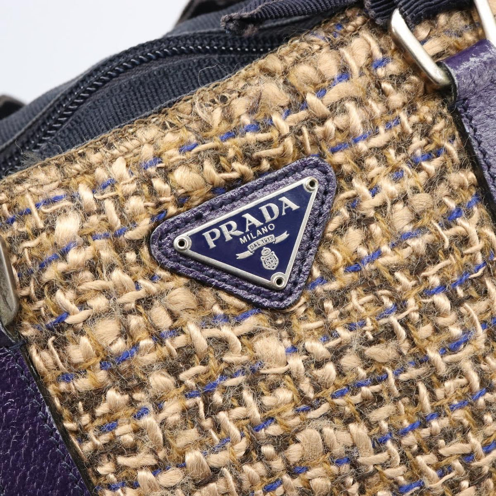 Prada Purple Tweed Handbag