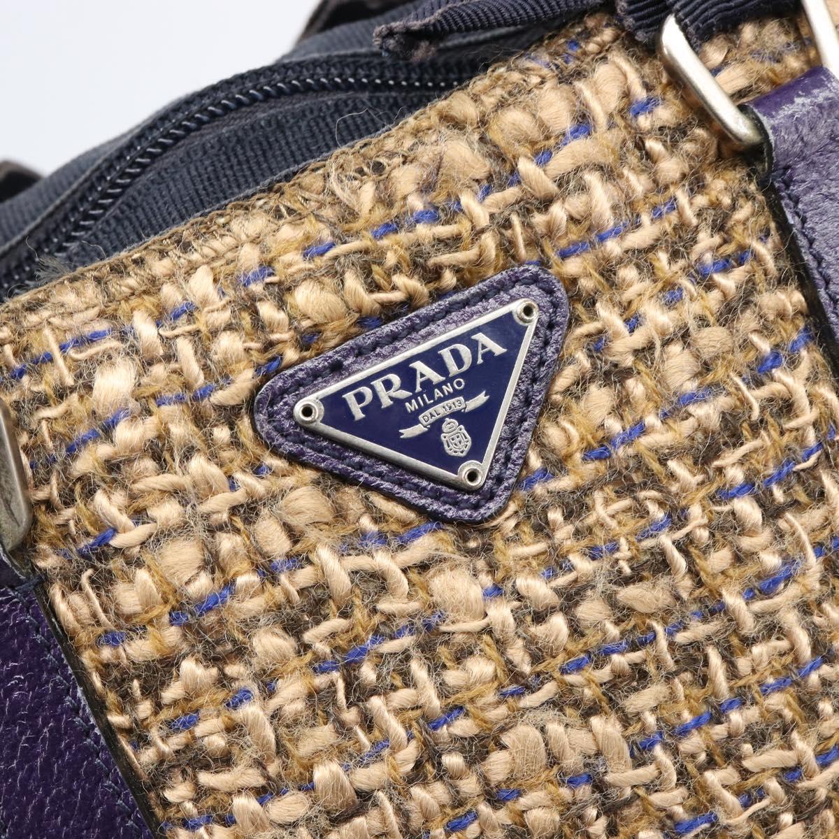 Prada Purple Tweed Handbag