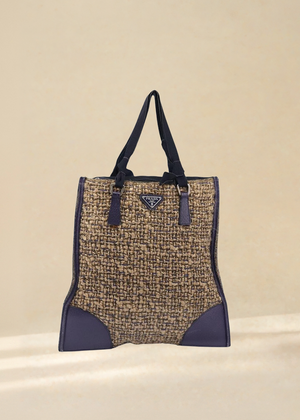 Prada Purple Tweed Handbag