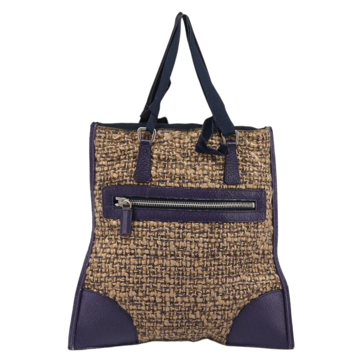 Prada Purple Tweed Handbag
