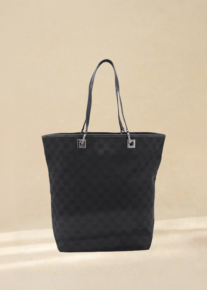 Gucci Black Monogram Tote
