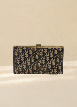 Dior Navy Trotter Snap Clutch