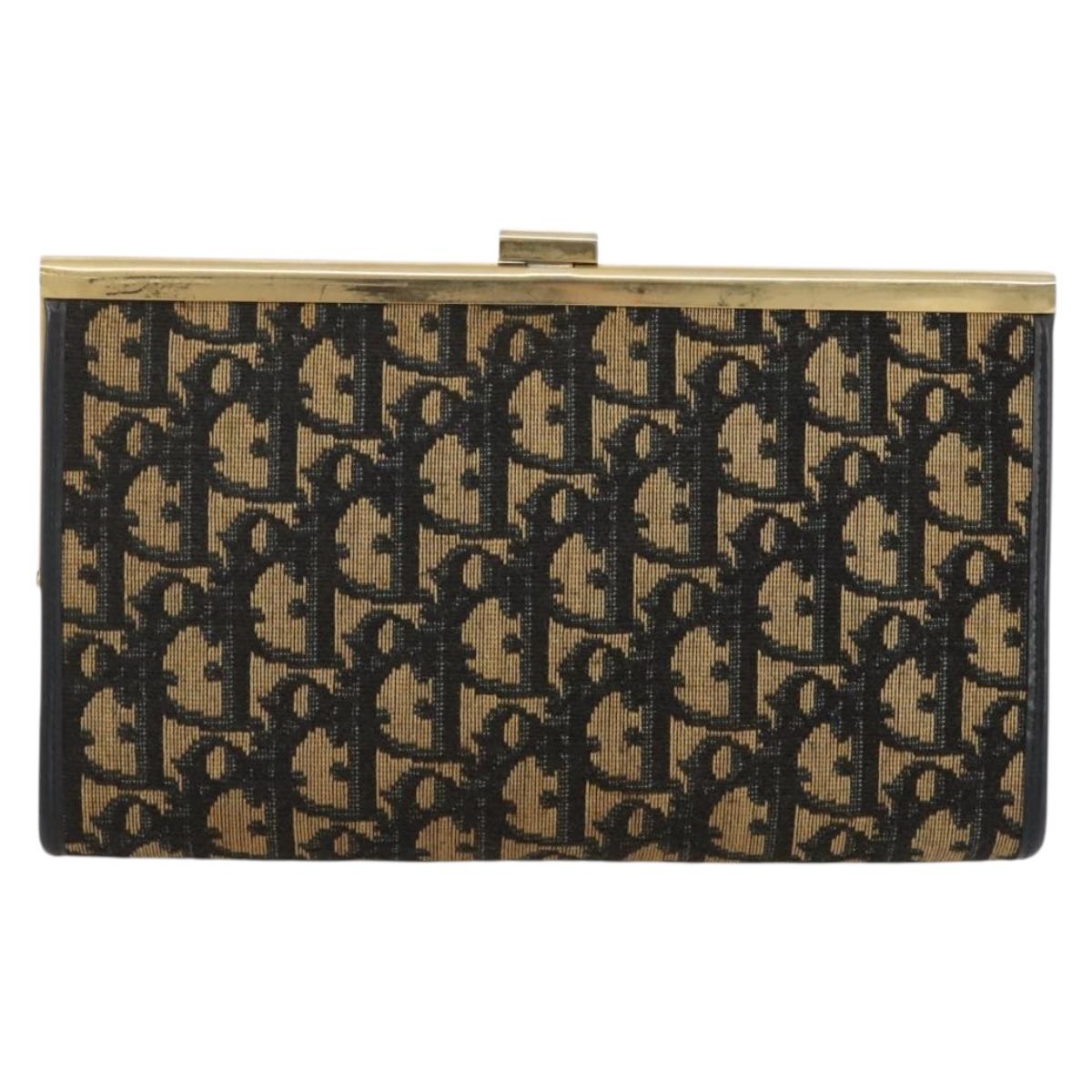 Dior Navy Trotter Snap Clutch