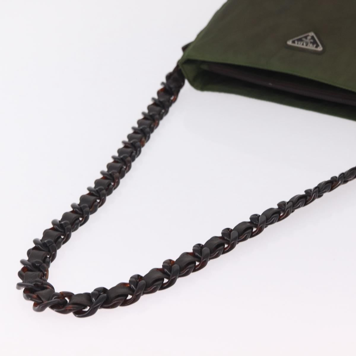Prada Green Nylon Strap Shoulder Bag