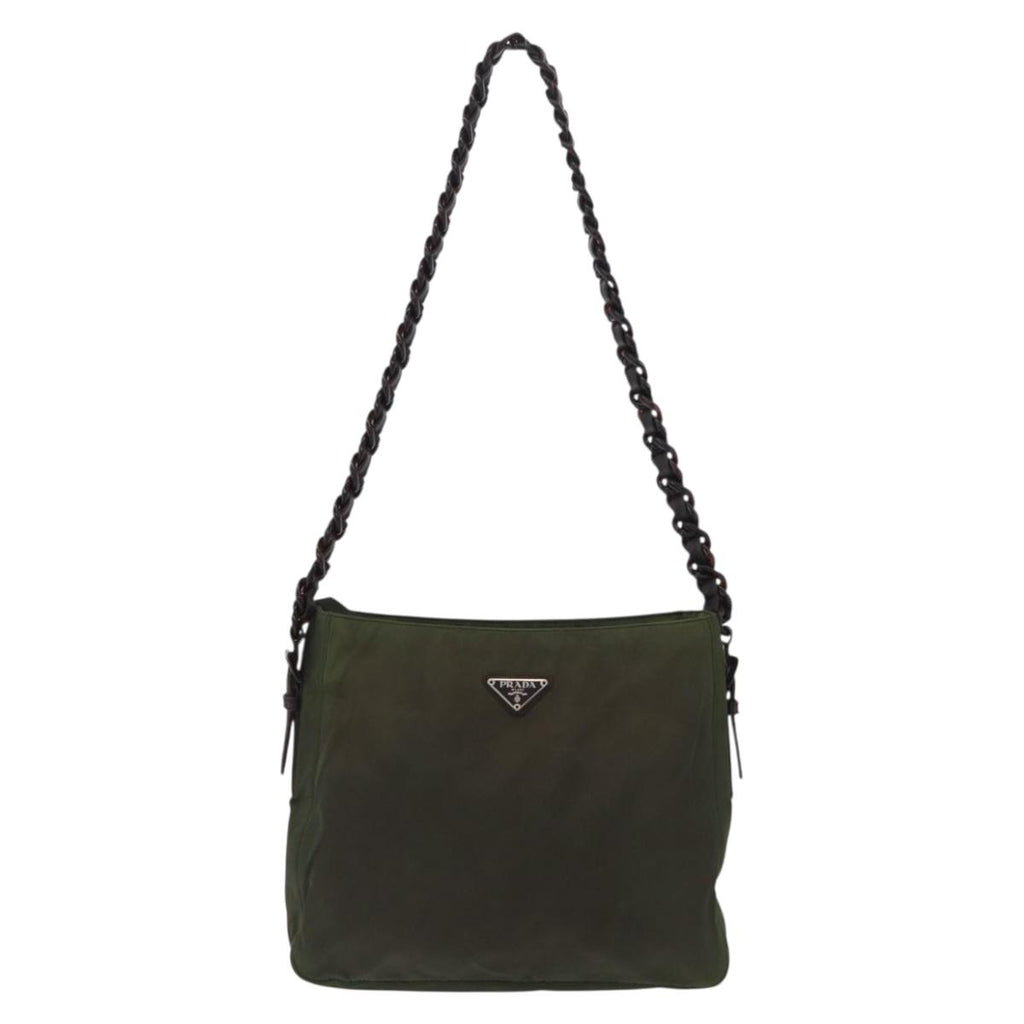 Prada Green Nylon Strap Shoulder Bag