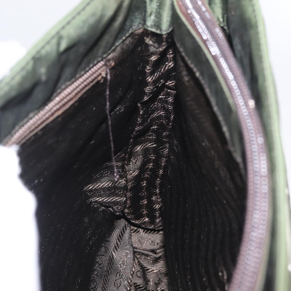 Prada Green Nylon Strap Shoulder Bag