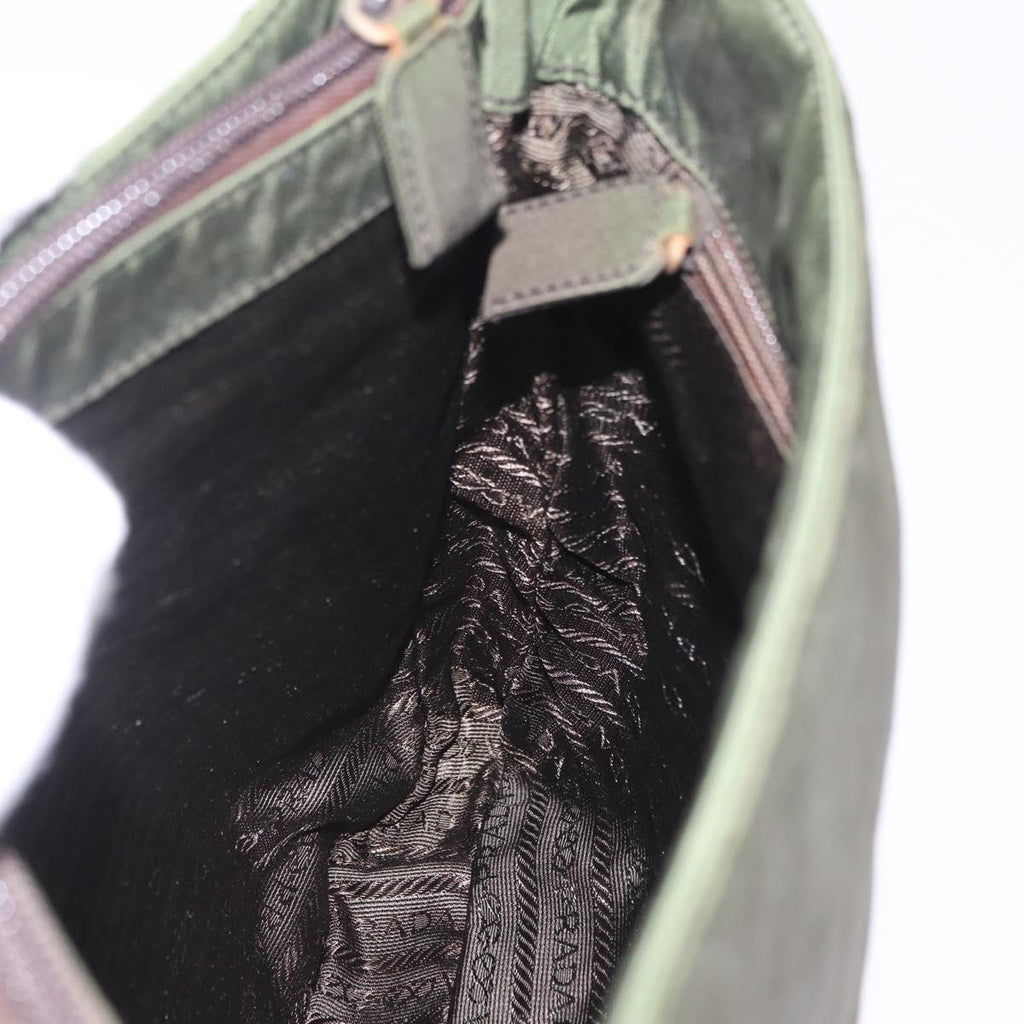 Prada Green Nylon Strap Shoulder Bag