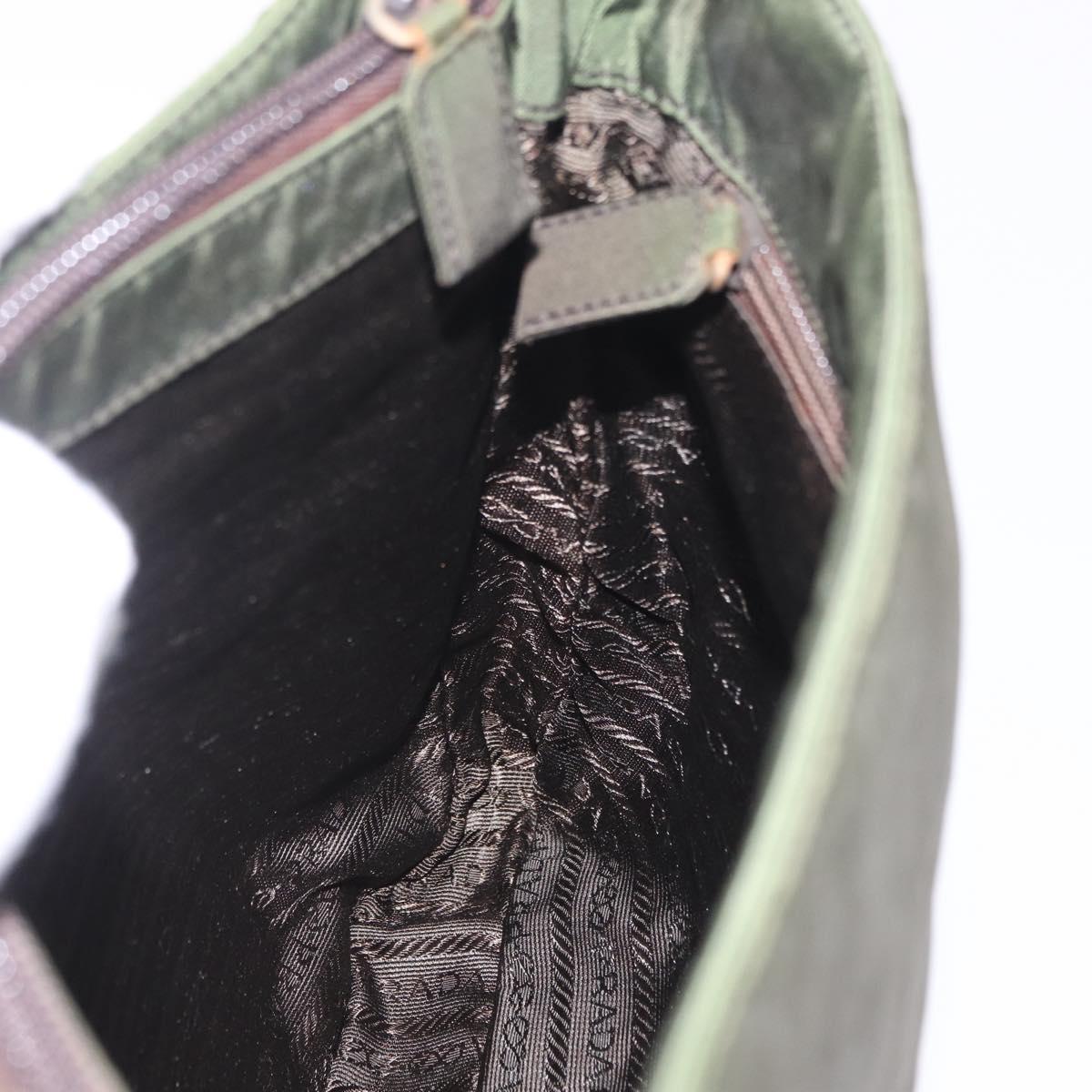 Prada Green Nylon Strap Shoulder Bag