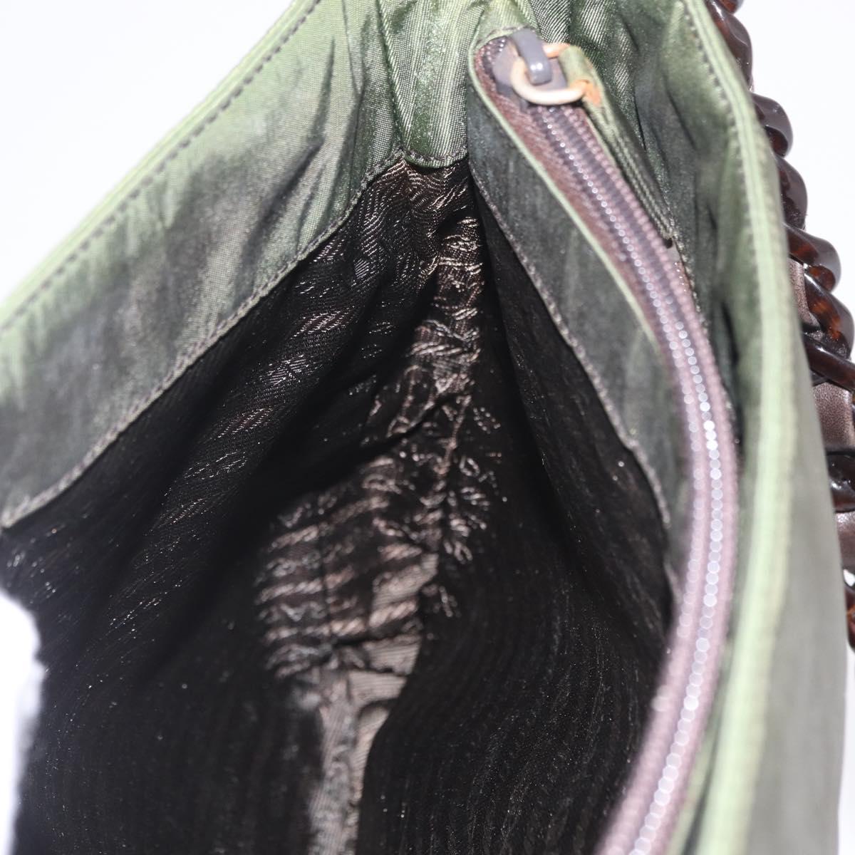 Prada Green Nylon Strap Shoulder Bag